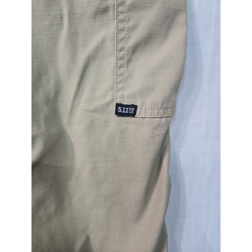 5.11 Tactical Pants Mens 40/31 Beige  Relaxed‎ Fit Cargo Work Elastic Uniform - Picture 6 of 11